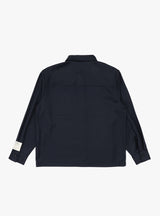 Wool Overshirt Navy by Farah Japan at Couverture and The Garbstore rear 