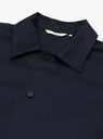 Wool Overshirt Navy by Farah Japan at Couverture and The Garbstore close up