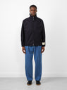 Stand Collar Zip Up Blouson Navy by Farah Japan at Couverture and The Garbstore on model