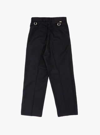 Two Tuck Side Adjustable Pants Navy Wool by Farah Japan at Couverture and The Garbstore rear 