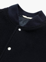 Varsity Jacket Navy by Farah Japan at Couverture and The Garbstore collar 