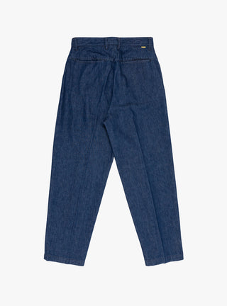 Two Tuck Wide Tapered Pants Blue Denim by Farah Japan at Couverture and The Garbstore rear shot