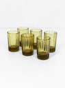 Reed Drinking Glass Set Amber by Brut Homeware at Couverture and The Garbstore set of 6