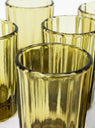 Reed Drinking Glass Set Amber by Brut Homeware at Couverture and The Garbstore close up