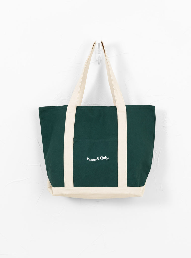 Wordmark Boat Tote Pine from Museum of Peace and Quiet at Couverture and The Garbstore