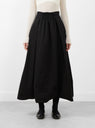 Smocked Tie Front Skirt Black by Modern Weaving at Couverture and The Garbstore