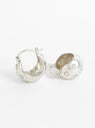 Bubble Hoops with Pearl Caps Sterling Silver Pearl by Modern Weaving at Couverture and The Garbstore pair 