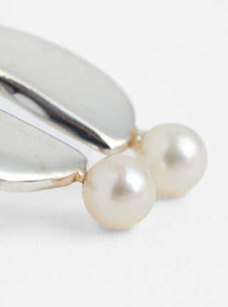 Wiggle Pearl Earrings Sterling Silver by Modern Weaving at Couverture and The Garbstore pearls