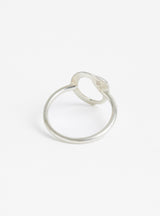 Organic Oval Sterling Silver by Modern Weaving at Couverture and The Garbstore rear 