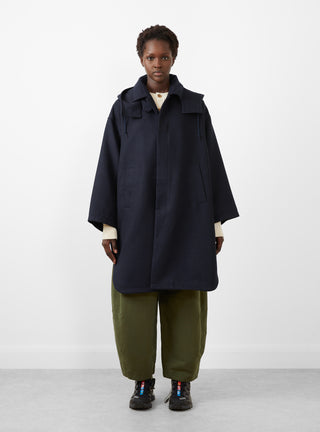 Pemel Dutch Hooded Coat Navy by BEAMS BOY at Couverture and The Garbstore 