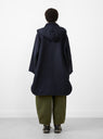 Pemel Dutch Hooded Coat Navy by BEAMS BOY at Couverture and The Garbstore rear shot 