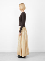 Anika Skirt Viscose Blend Satin by Rejina Pyo at Couverture and The Garbstore side profile 