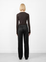 Cathy Trouser Duchesse Satin Black by Rejina Pyo at Couverture and The Garbstore rear 