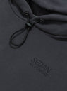 OG Logo Elastic Cord Hoodie Charcoal by Sedan All-Purpose at Couverture and The Garbstore close up