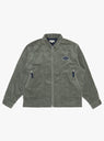 Corduroy Full Zip Work Shirt Olive Grey by Sedan at Couverture and The Garbstore