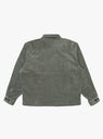 Corduroy Full Zip Work Shirt Olive Grey by Sedan at Couverture and The Garbstore rear panel