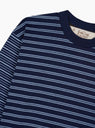 Mockneck Long Sleeve T-shirt Multi Stripe by Brain Dead at Couverture and The Garbstore close up