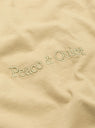 Wordmark Pigment Dyed T-Shirt Taupe by Museum of Peace and Quiet at Couverture and The Garbstore close up 