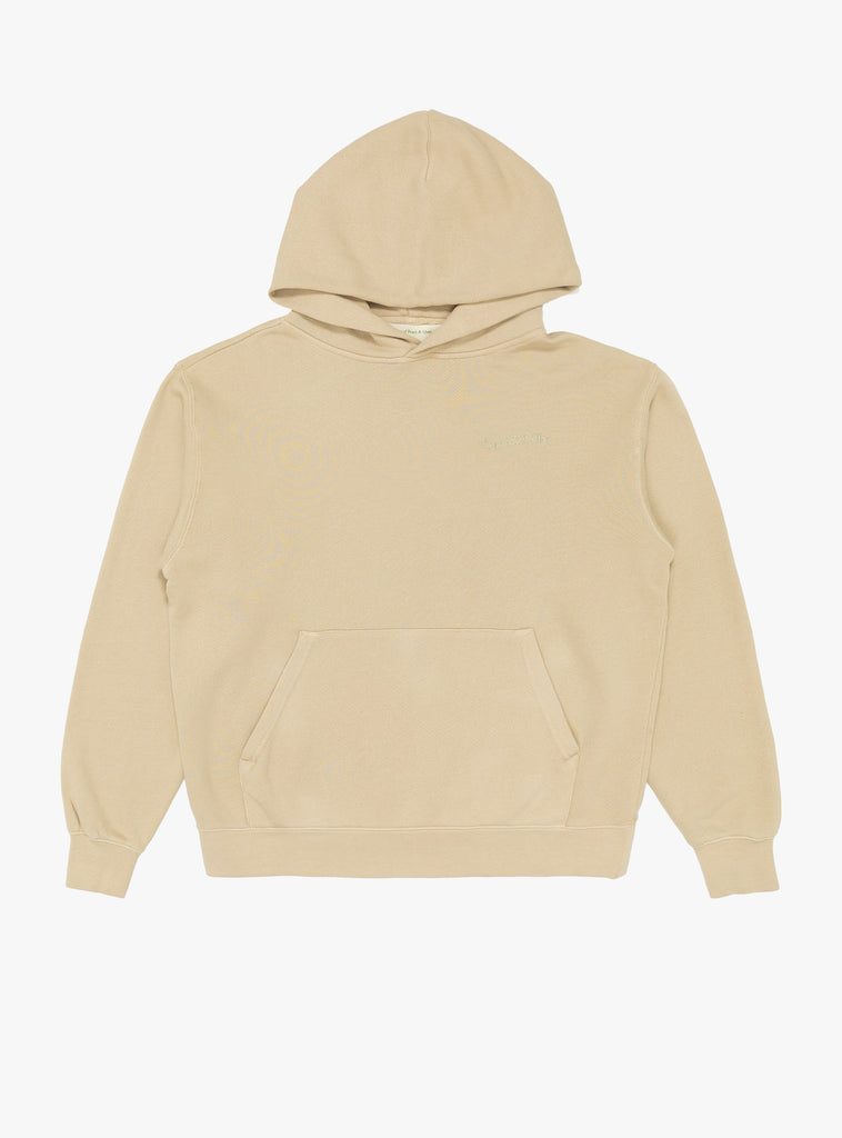 Wordmark Pigment Dyed Hoodie Taupe by Museum of Peace and Quiet at Couverture and The Garbstore