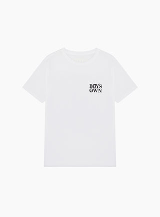 The Charts T-Shirt White/Red by Boy's Own at couverture and the garbstore