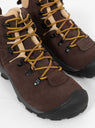 x Mountain Research Pyrenees Boot Brown by KEEN at Couverture and The Garbstore close up