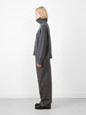 Silene Turtleneck Jumper Graphite Melange by Skall Studio at Couverture and The Garbstore side profile 