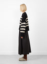 Campa Jumper Black Sand Stripe by Skall Studio at Couverture and the Garbstore side profile 