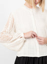 Heavenly Shirt Off White by Skall Studio at Couverture and The Garbstore close up 