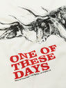 Long Horn Short Sleeve T-Shirt Bone by One of These Days at Couverture and The Garbstore close up 