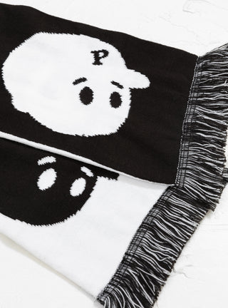 Emotions Scarf Black and White by Pawa Speed Sports at Couverture and The Garbstore close up 