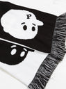 Emotions Scarf Black and White by Pawa Speed Sports at Couverture and The Garbstore close up 