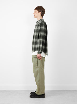 Rocco Plaid Shirt Grey by Stussy at Couverture and The Garbstore side profile 