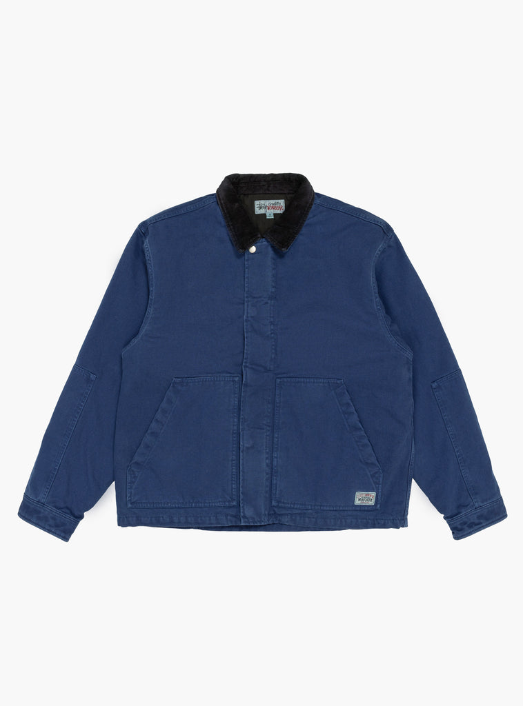 Workgear Jacket Blue by Stussy at Couverture and The Garbstore