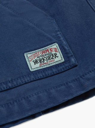 Workgear Jacket Blue by Stussy at Couverture and The Garbstore patch 