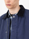 Workgear Jacket Blue by Stussy at Couverture and The Garbstore close up 