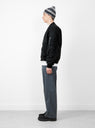 Quilted Bomber Waxed Black by Stussy at Couverture and The Garbstore side profile