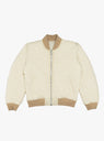 Quilted Bomber Waxed Cream by Stussy at Couverture and The Garbstore lining 