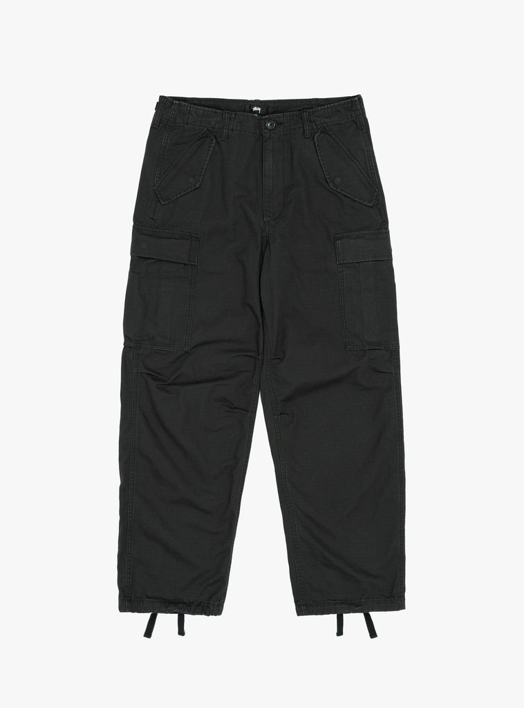 Military Cargo Pant Ripstop Black by Stussy at Couverture and The Garbstore