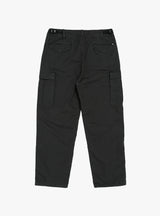 Military Cargo Pant Ripstop Black by Stussy at Couverture and The Garbstore rear 