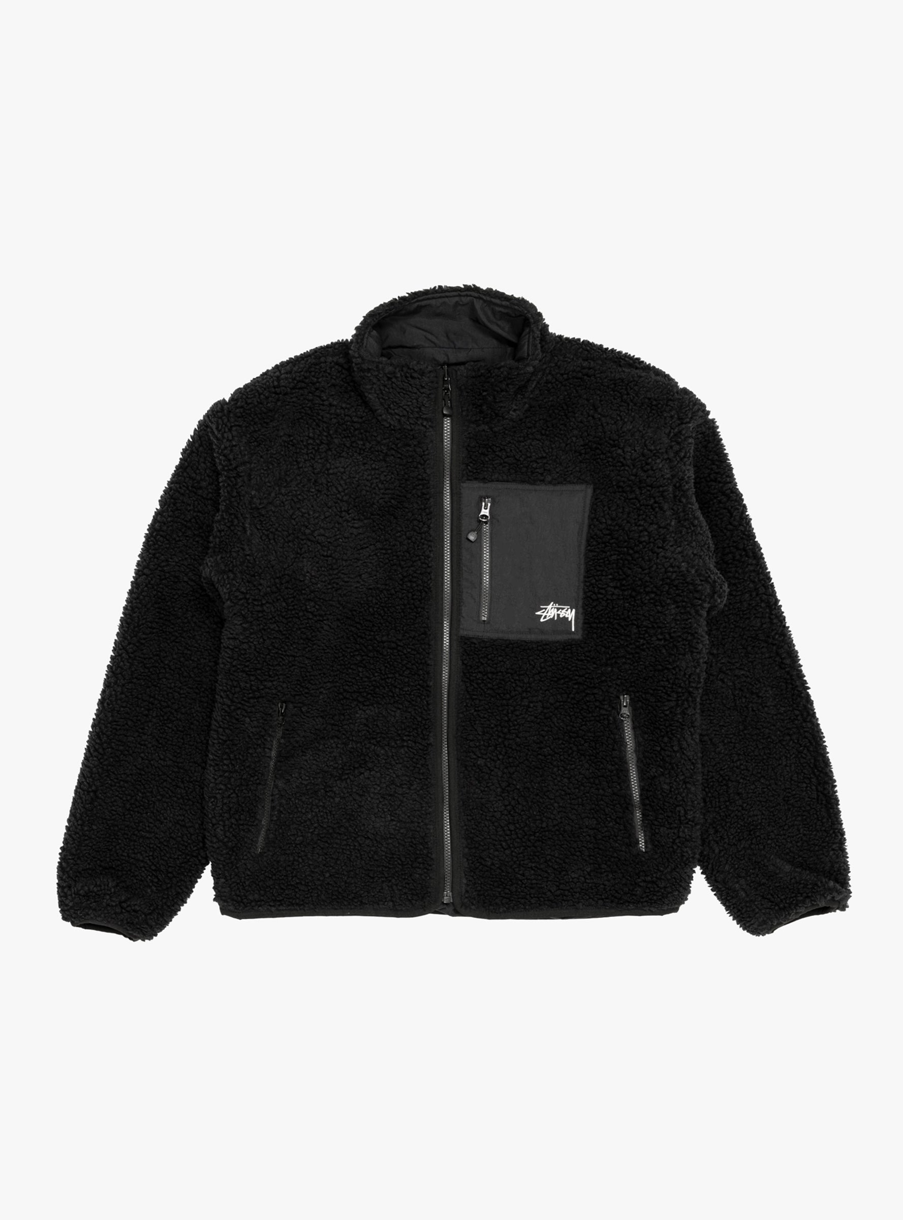 Sherpa Reversible Jacket Black by Stüssy | Couverture & The Garbstore