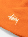 Basic Skullcap Beanie Apricot by Stussy at Couverture and The Garbstore close up 