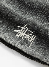 Cuff Basic Striped Beanie Black by Stussy at Couverture and The Garbstore close up 