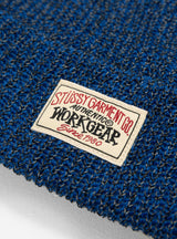 Cuff Beanie Reflective Royal by Stussy at Couverture and The Garbstore label 