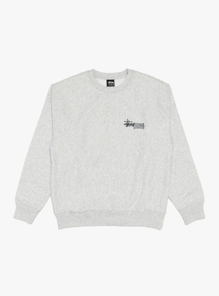 Superior Quality Crew Sweatshirt Ash Heather by Stussy at Couverture and The Garbstore