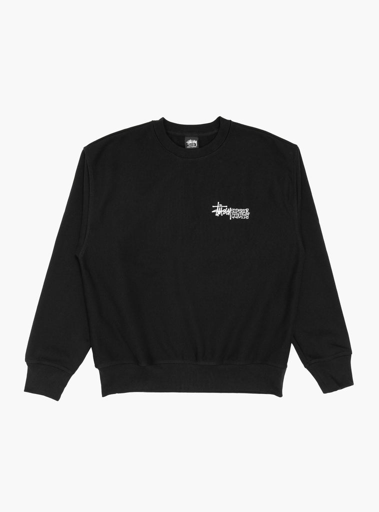 Superior Quality Crew Sweatshirt Black by Stussy at Couverture and The Garbstore