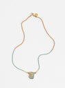 Big Electroplated Amzonite Necklace Blue by Blythe Bruckner at Couverture and The Garbstore 