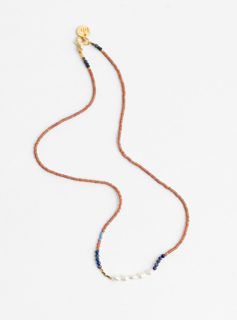 Tiny Fresh Water Seed Beads Necklace Multi by Blythe Bruckner at Couverture and The Garbstore