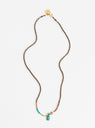 Tiny Pressed Rectangle Necklace Turquoise by Blythe Bruckner at Couverture and The Garbstore 