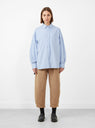 Aldea Oversized Button Down Oxford Blue by Apiece Apart at Couverture and The Garbstore