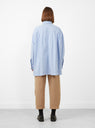 Aldea Oversized Button Down Oxford Blue by Apiece Apart at Couverture and The Garbstore rear shot 